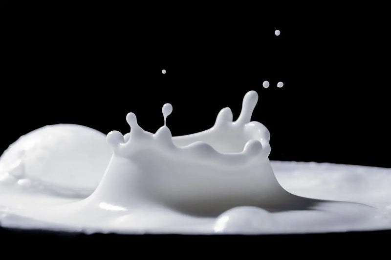 close up of milk splash