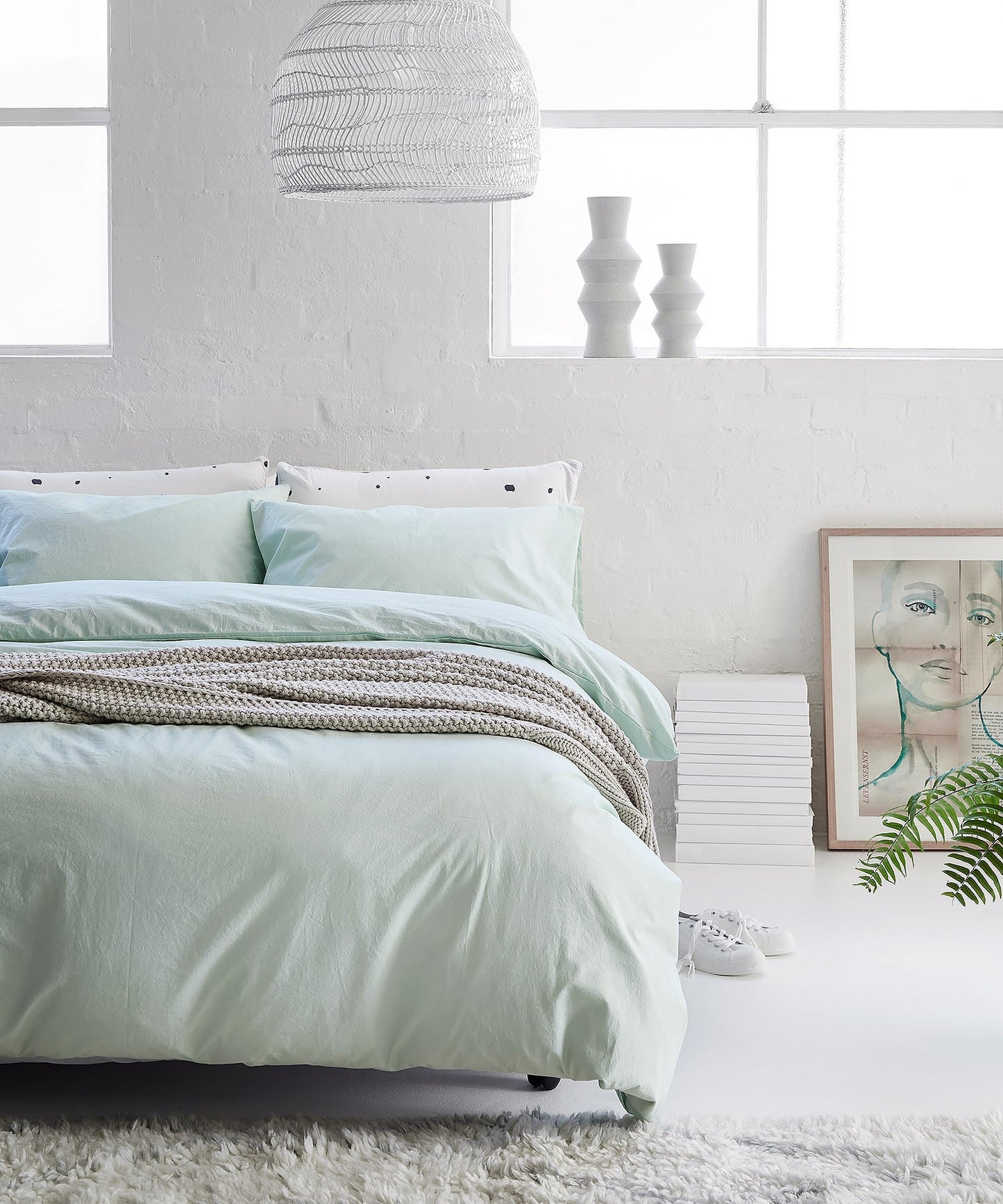 Light Green Organic Cotton Pillowcase Undercover