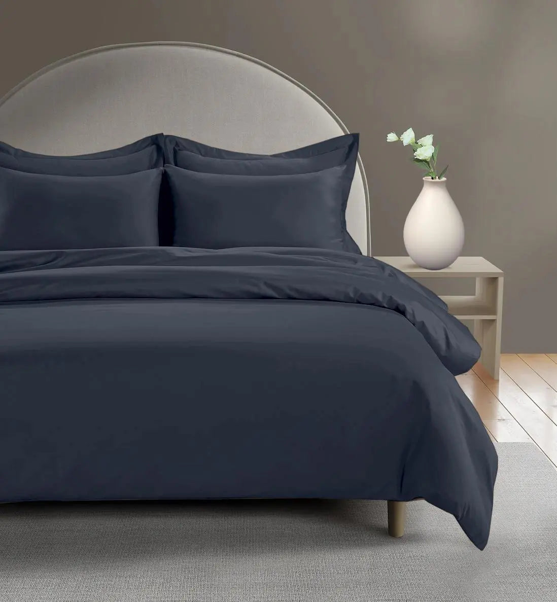300 Thread Count Peaceful Empress Duvet Cover - Percale Graphite Grey
