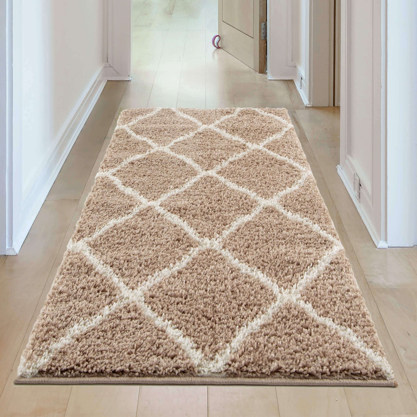 Moroccan Beige Shaggy Rug | 720 The Rugs