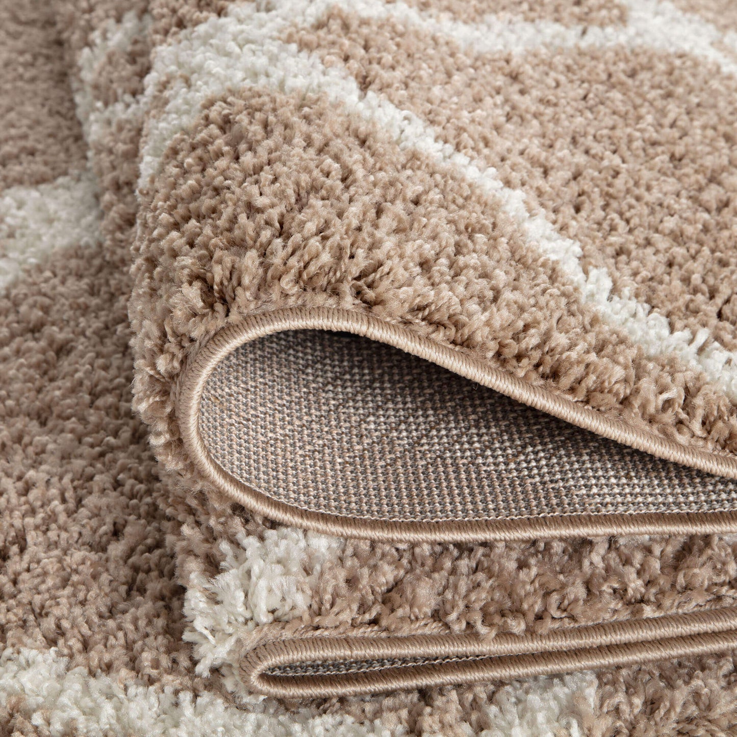 Moroccan Beige Shaggy Rug | 720 The Rugs