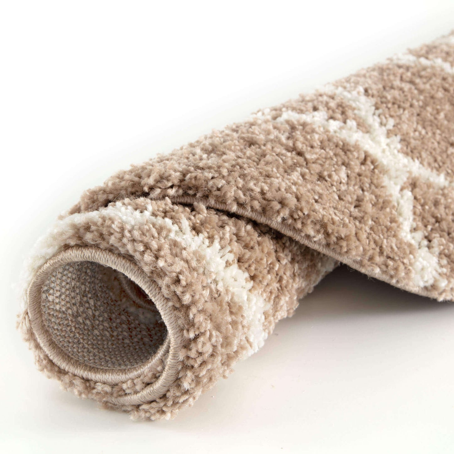 Moroccan Beige Shaggy Rug | 720 The Rugs