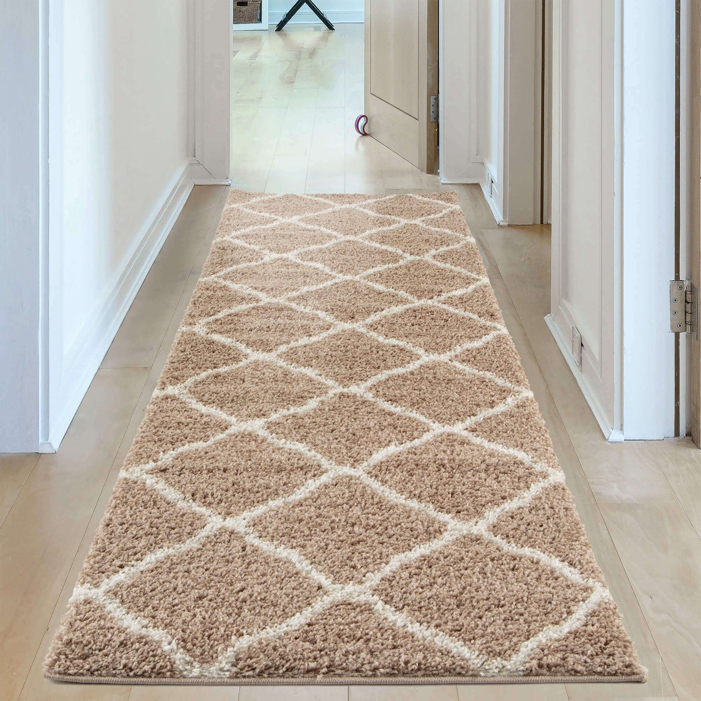 Moroccan Beige Shaggy Rug | 720 The Rugs