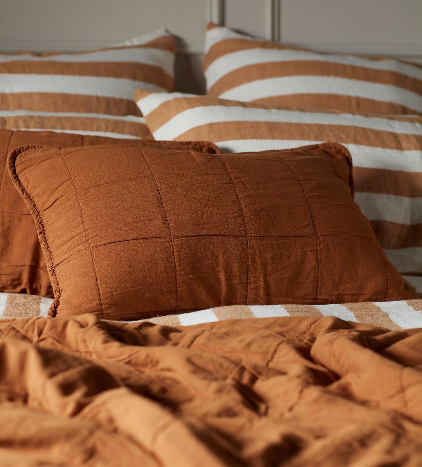 Amber Finn 100% Cotton Quilted Throw The Secret Linen Store