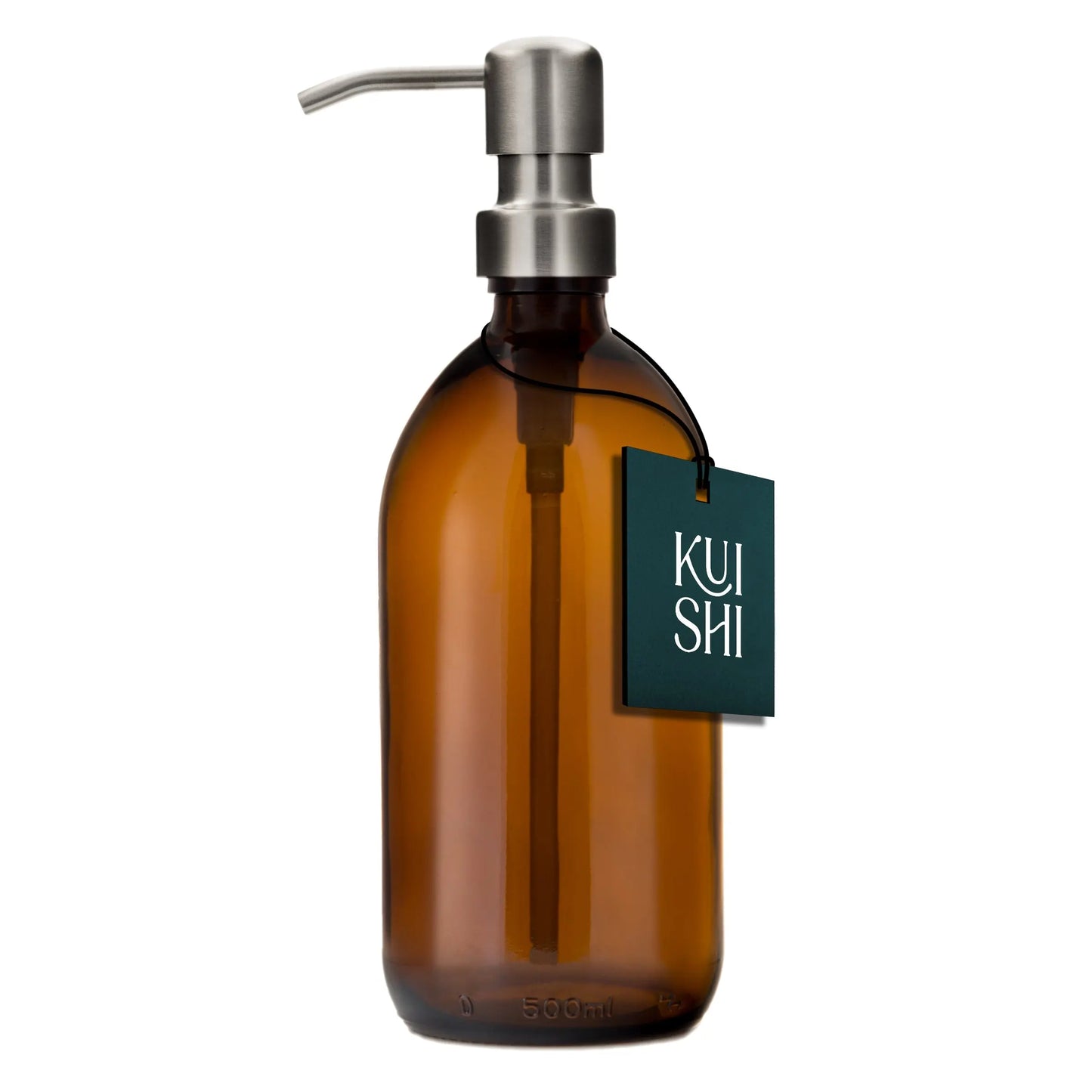 Amber Glass Dispenser Stainless Steel Pump Kuishi