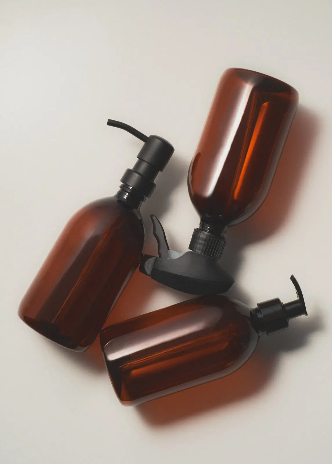 Amber Plastic Pump Bottle Kuishi