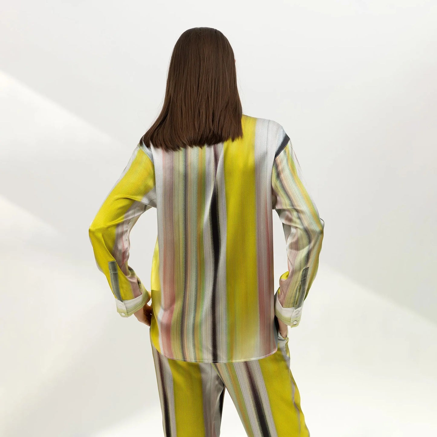 Art Stripes Silk Shirt NOKAYA