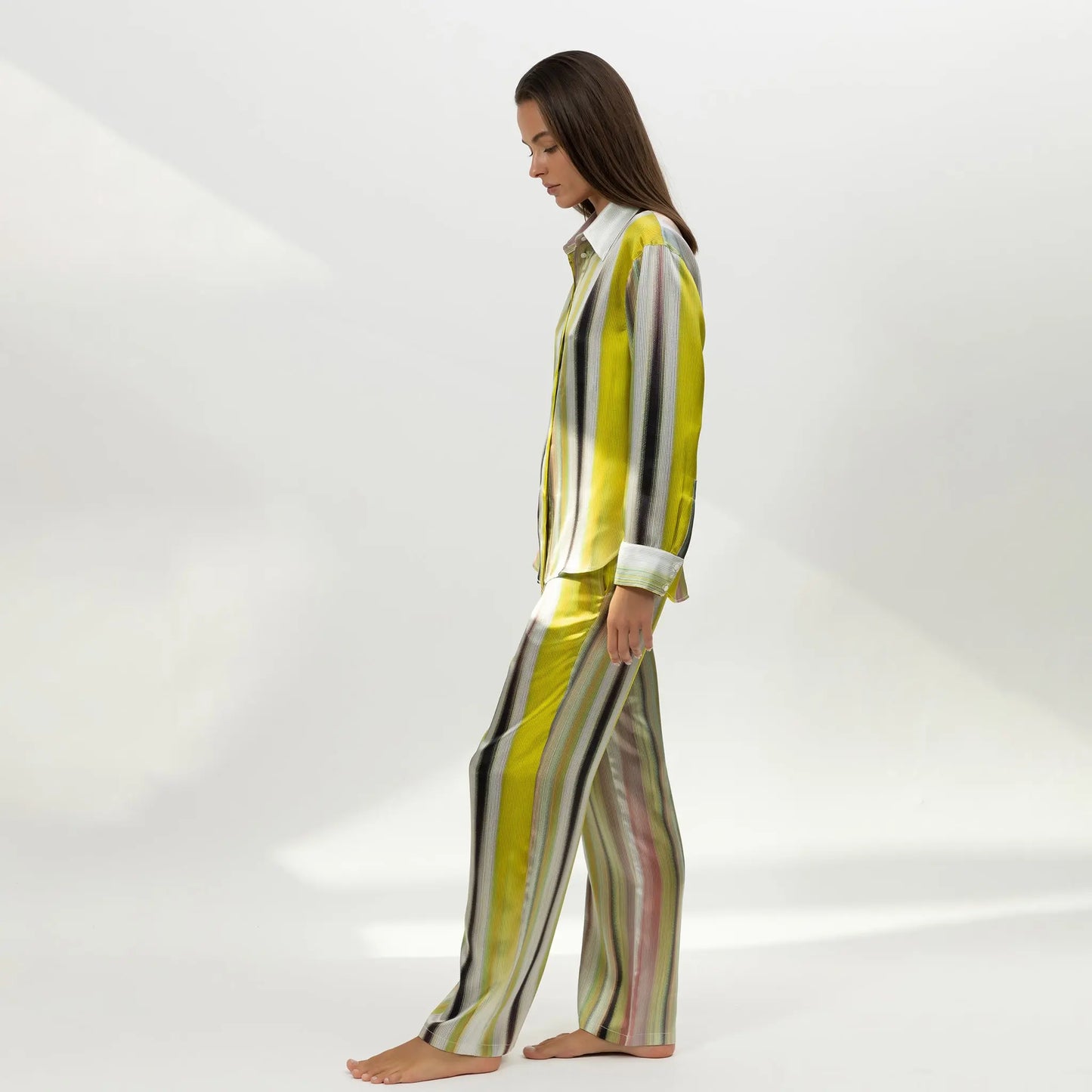 Art Stripes Silk Shirt NOKAYA