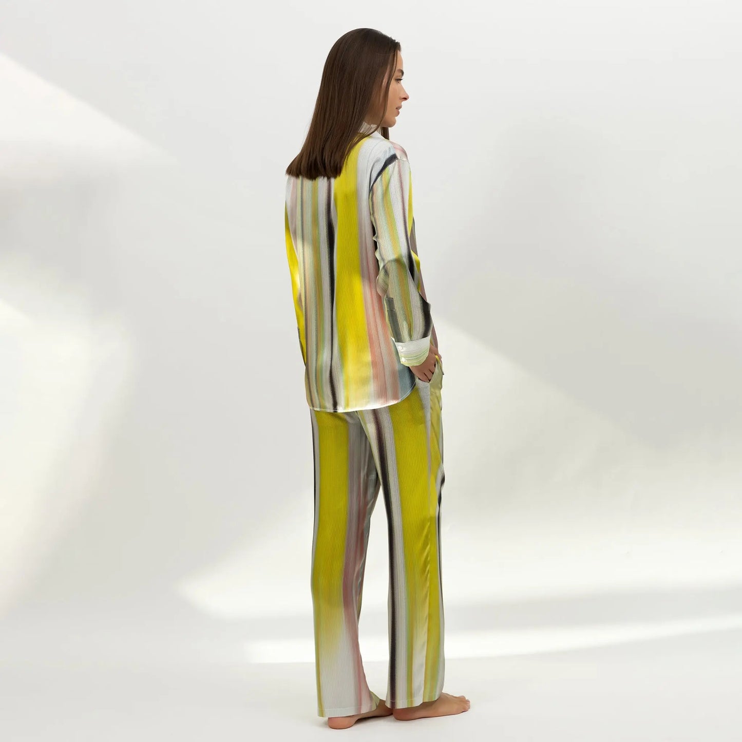 Art Stripes Silk Shirt NOKAYA