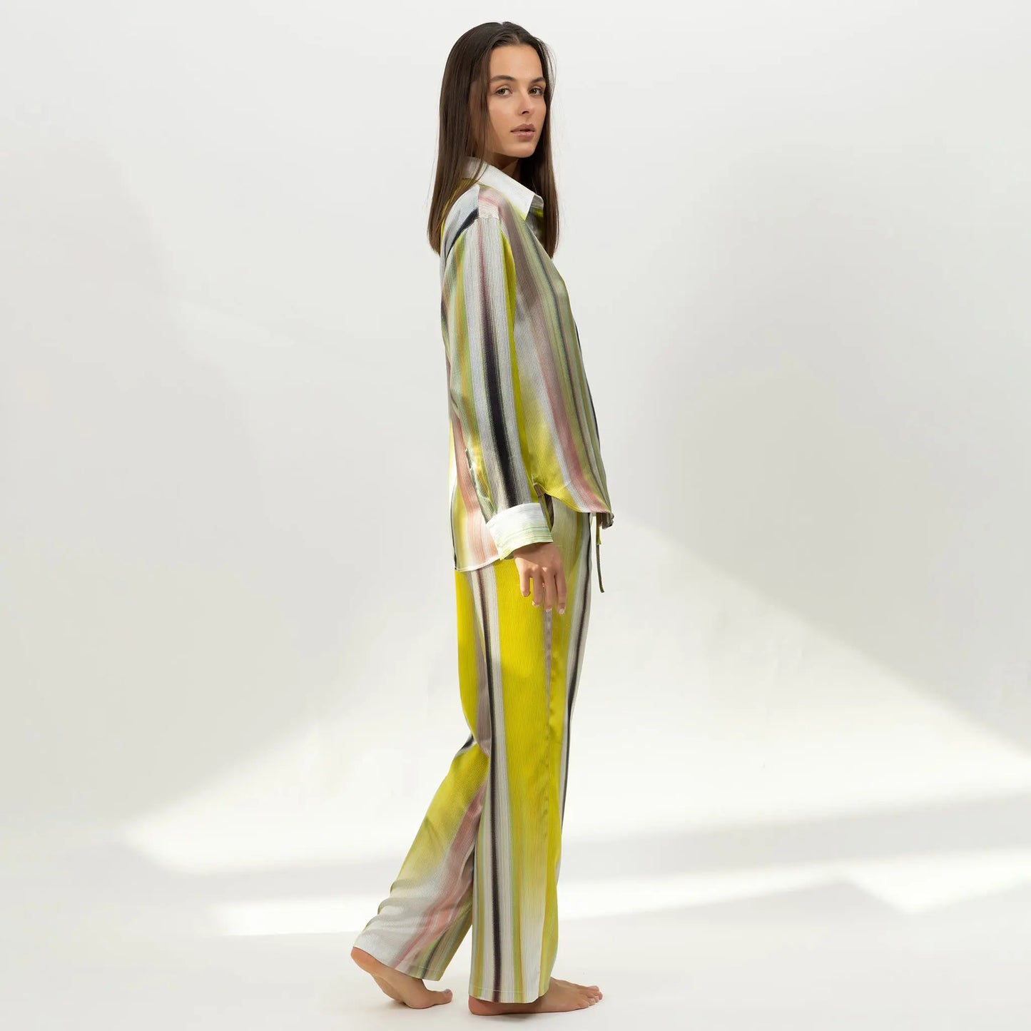 Art Stripes Silk Shirt NOKAYA