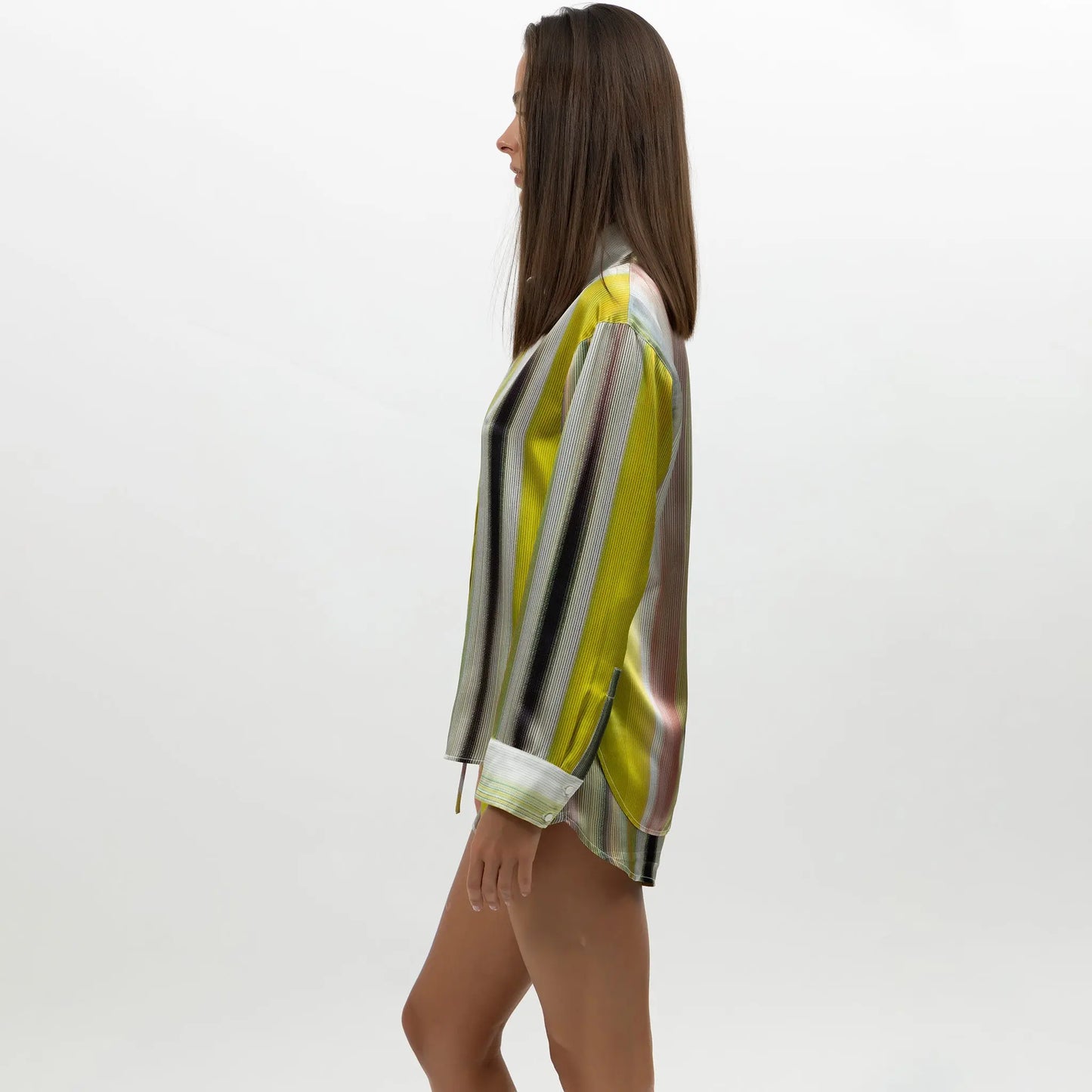 Art Stripes Silk Shirt NOKAYA