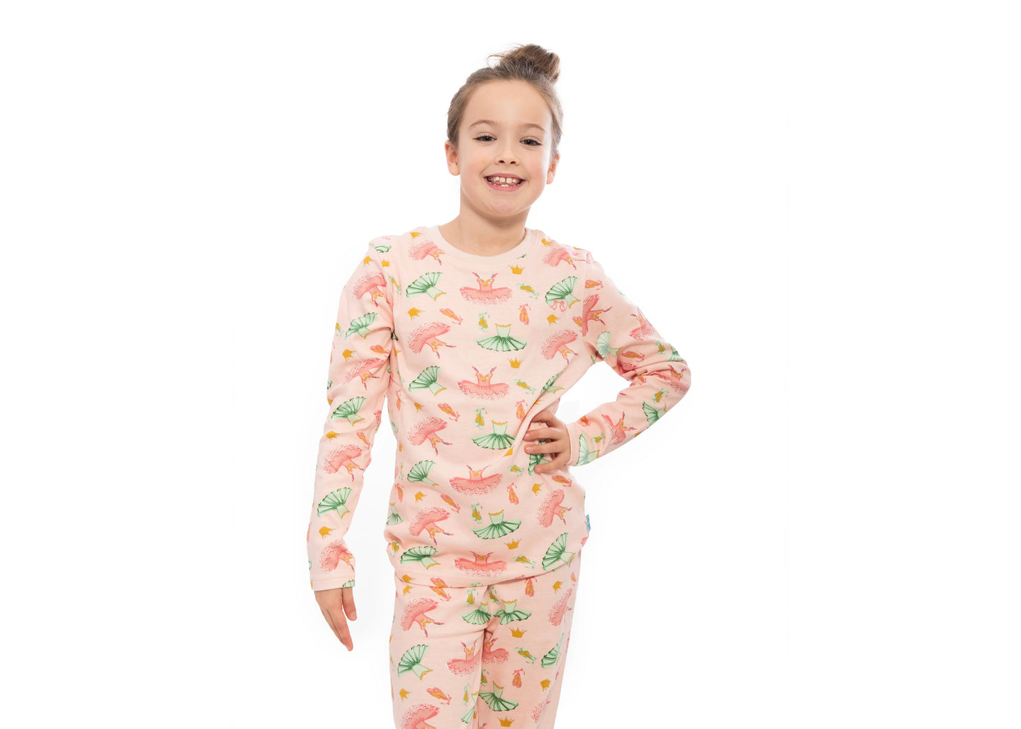 Ballet Print Girls Pull on Pyjamas Luca and Rosa