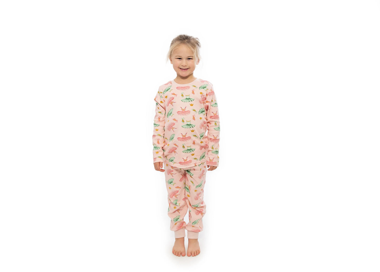 Ballet Print Girls Pull on Pyjamas Luca and Rosa