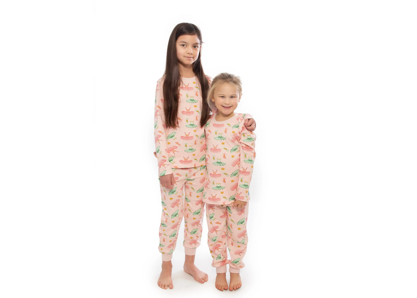Ballet Print Girls Pull on Pyjamas Luca and Rosa
