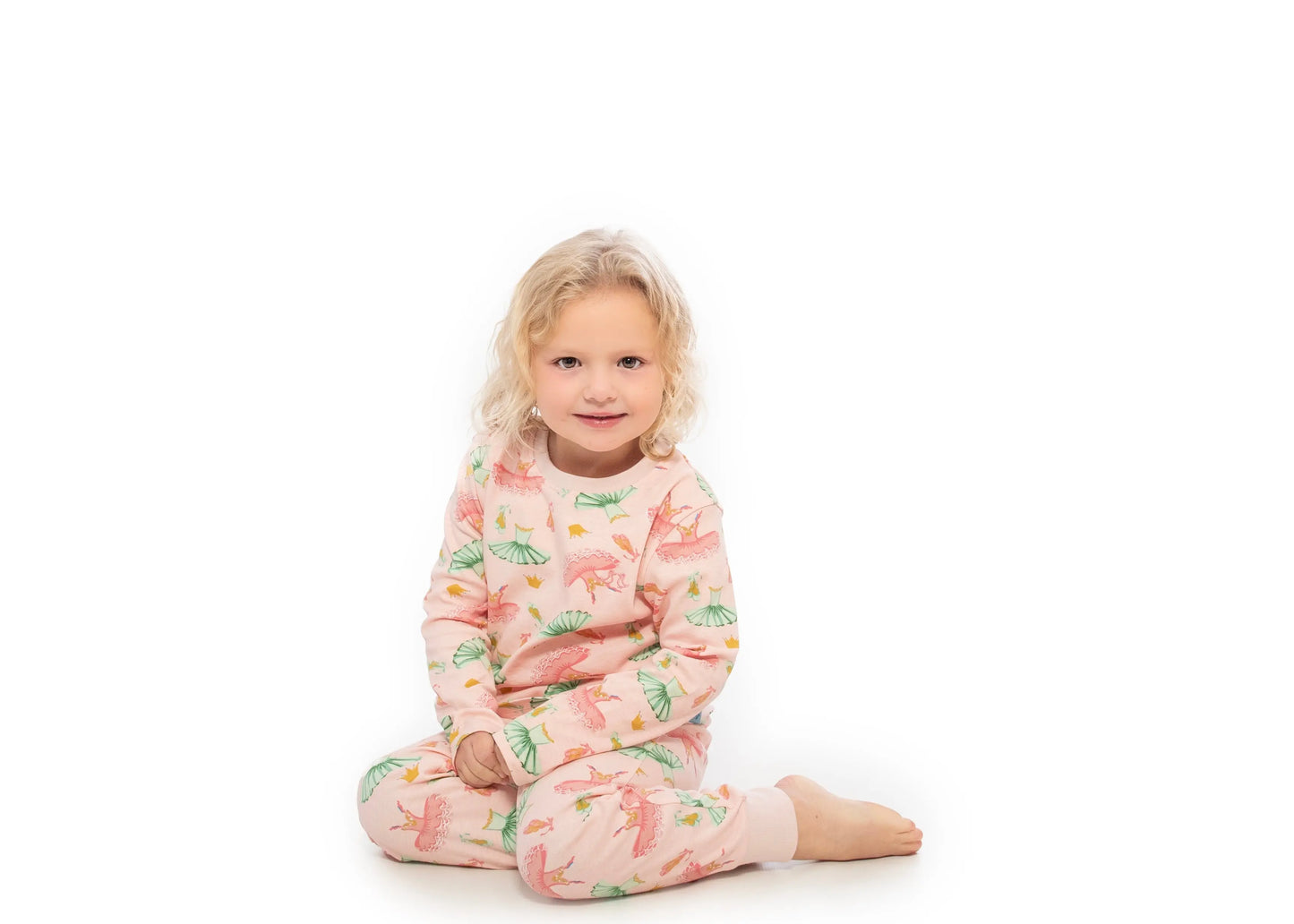 Ballet Print Girls Pull on Pyjamas Luca and Rosa