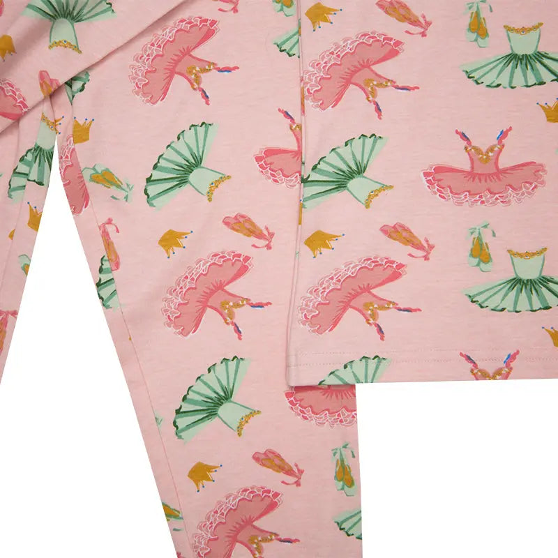 Ballet Print Girls Pull on Pyjamas Luca and Rosa