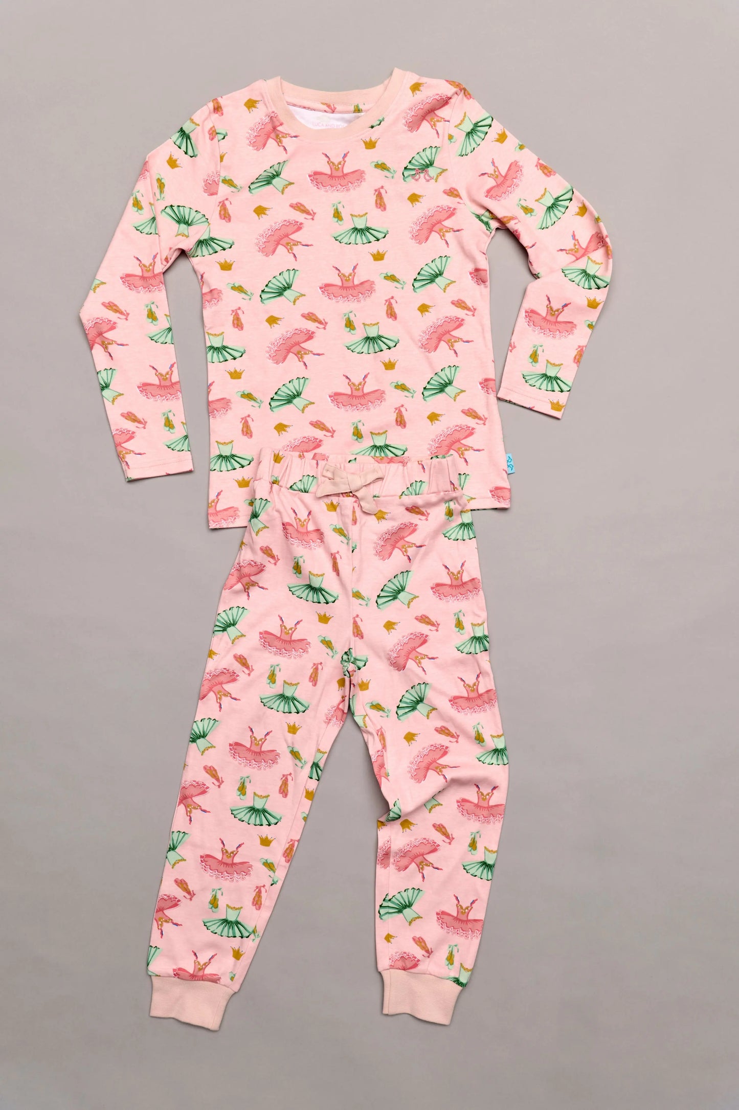 Ballet Print Girls Pull on Pyjamas Luca and Rosa