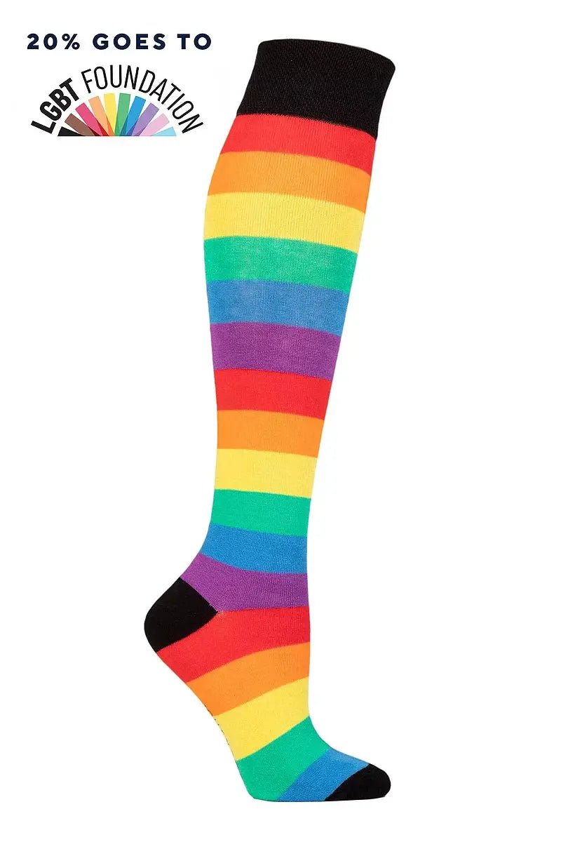Bamboo 1 Pair Pride Socks Collection Pride Knee High Unisex LazyPanda