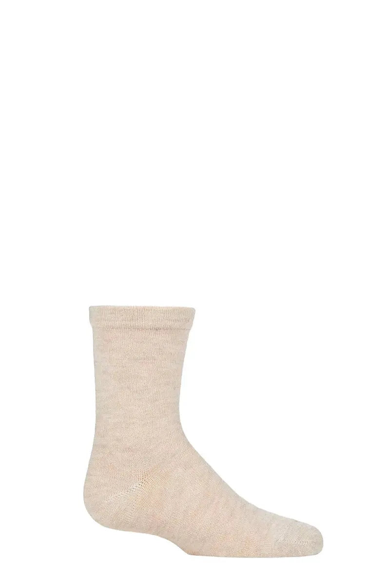 Bamboo Socks with Comfort Cuff and Smooth Toe Seams Beige LazyPanda