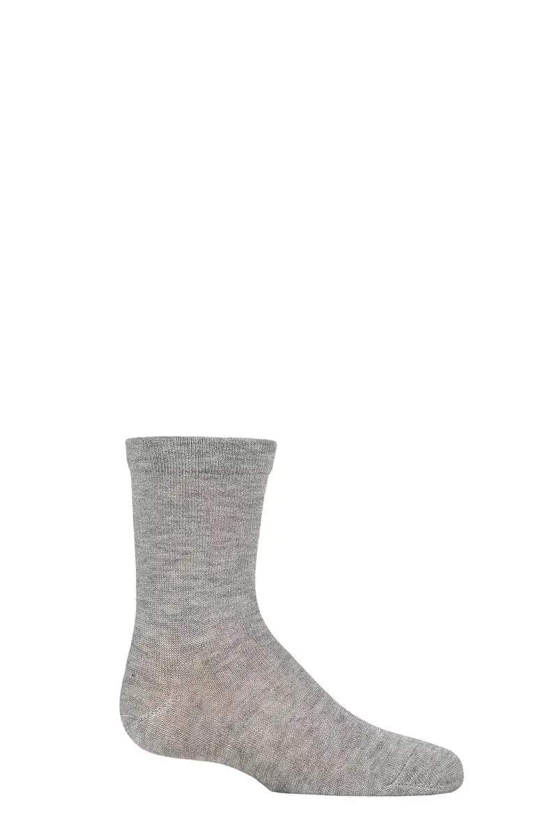 Bamboo Socks with Comfort Cuff and Smooth Toe Seams Light Grey LazyPanda
