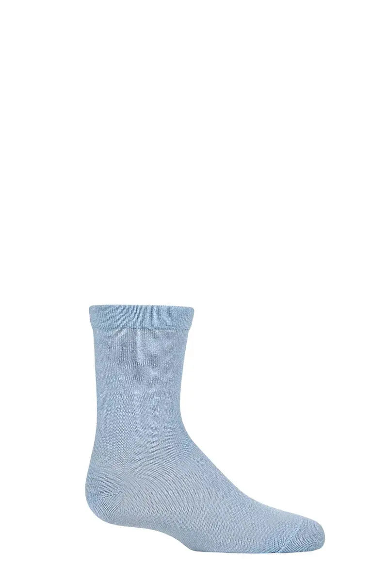 Bamboo Socks with Comfort Cuff and Smooth Toe Seams Pale Blue LazyPanda