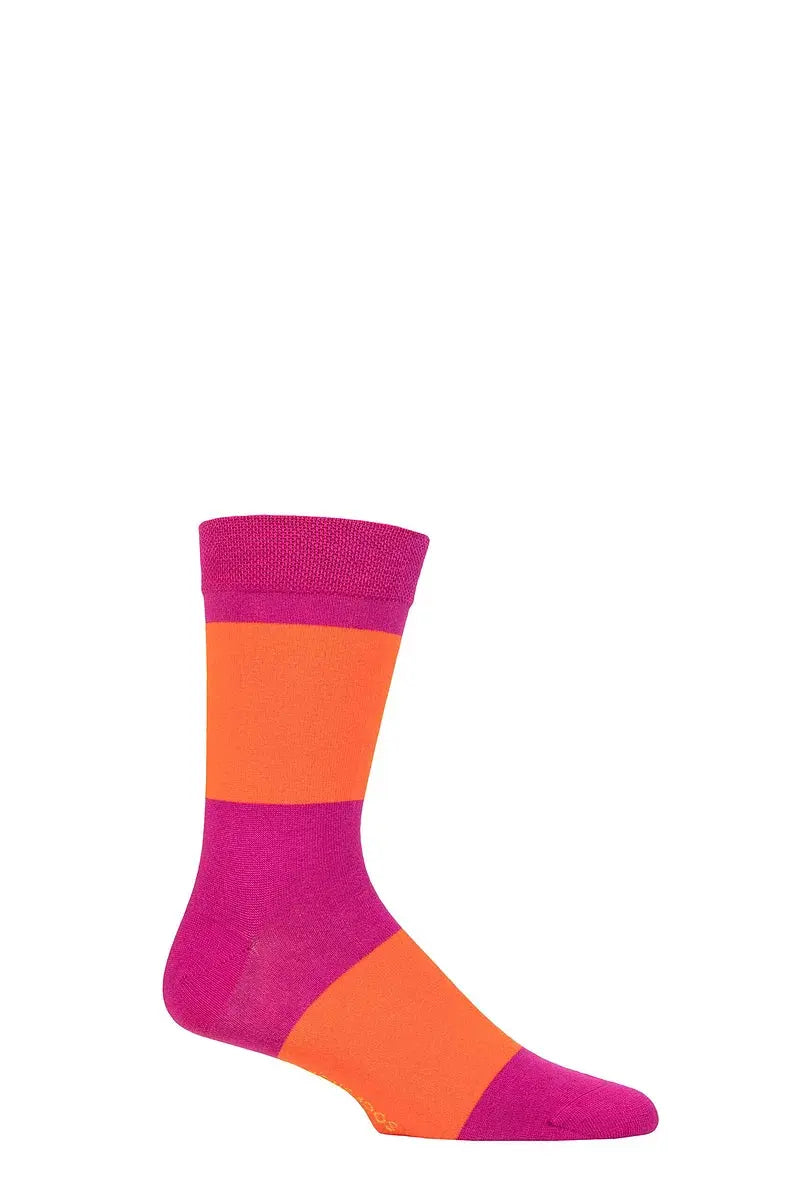 Bamboo Socks with Smooth Toe Seams Pink Cadillac LazyPanda