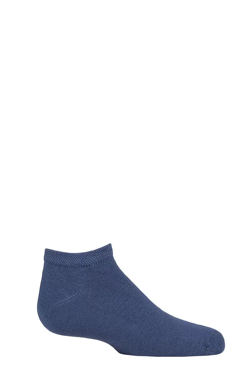 Bamboo Trainer Socks with Smooth Toe Seams Denim LazyPanda
