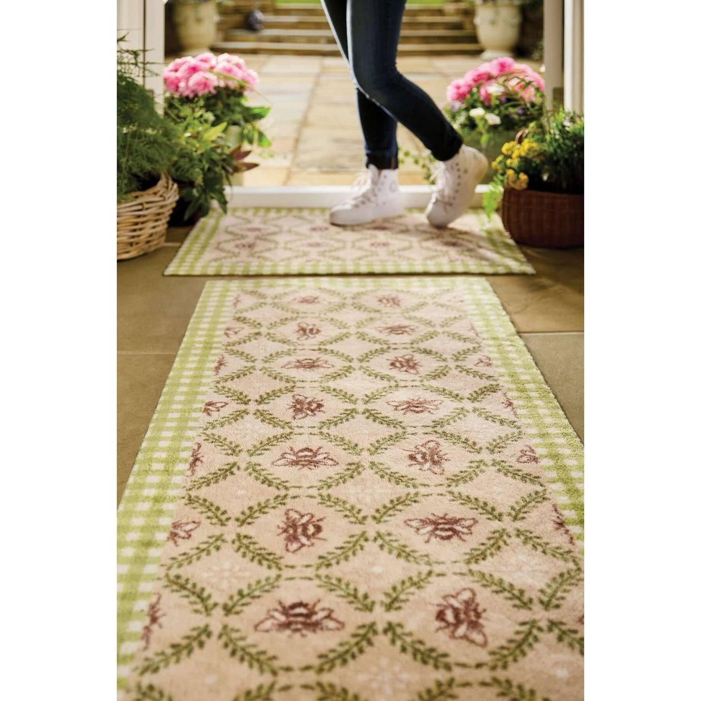 Eco Washable Floral Mats – Geometric The Rugs