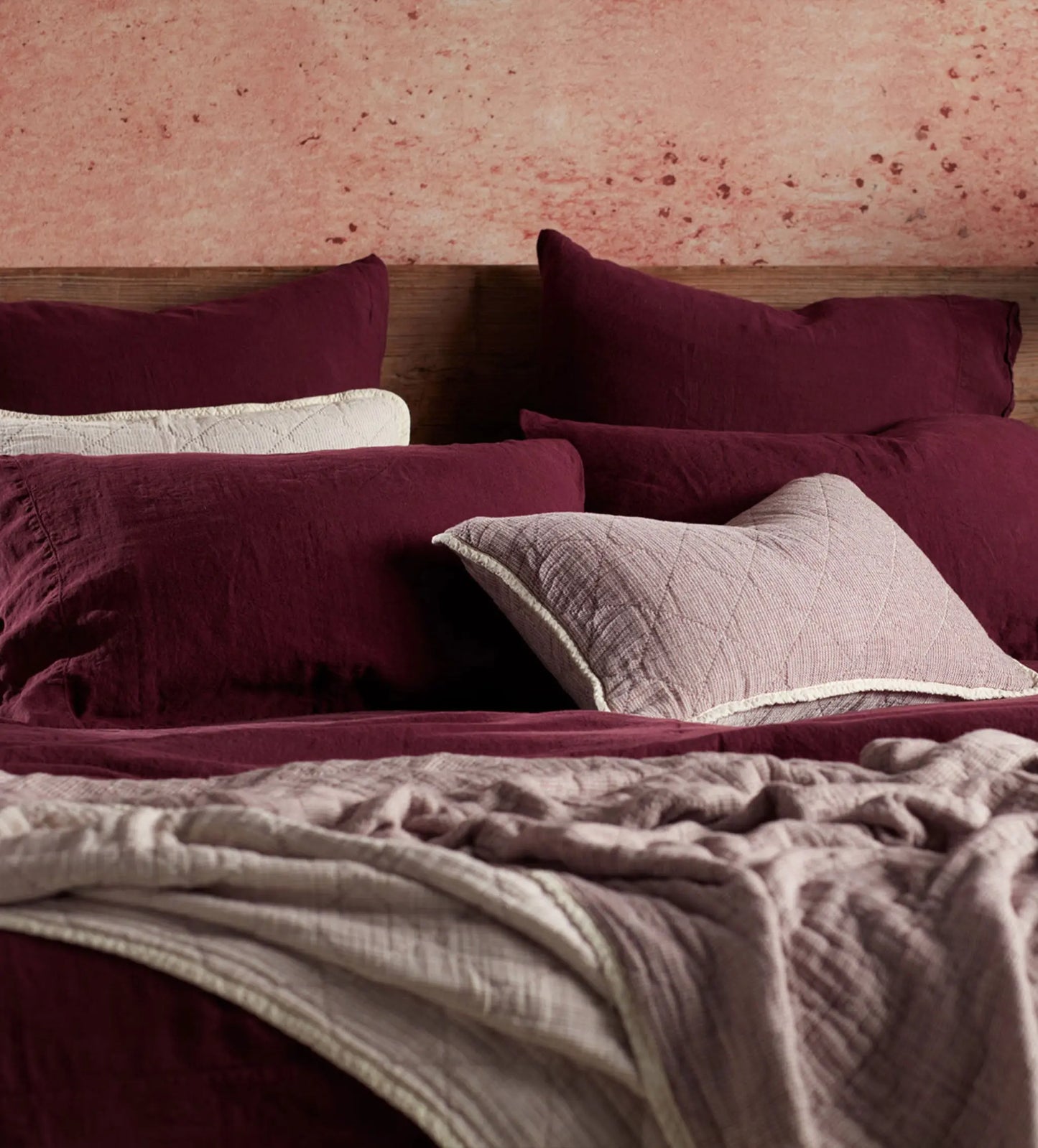 Beetroot Lenny 100% Cotton Cushion Cover The Secret Linen Store