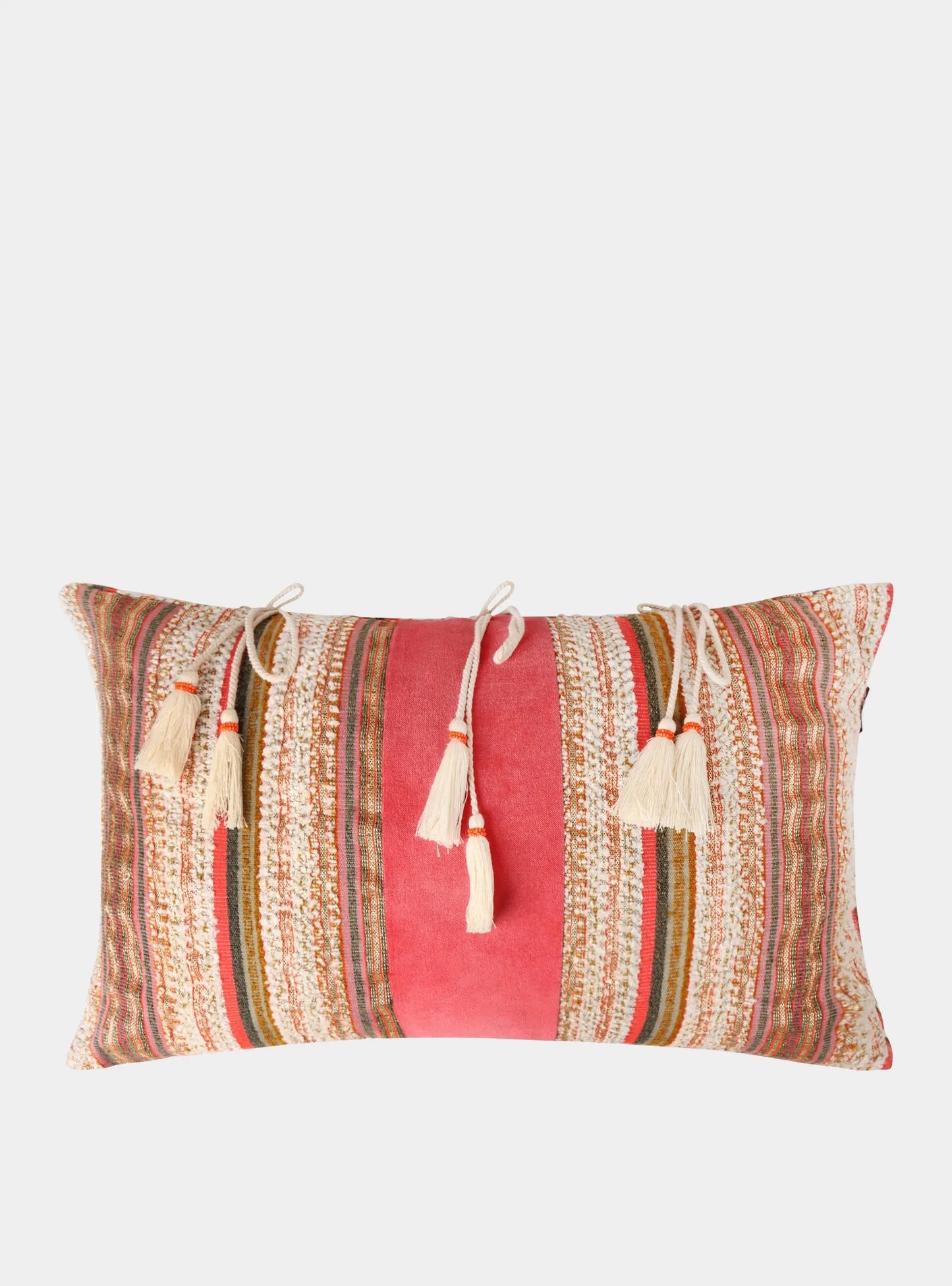 Beldi Rose Velvet & Cotton Cushion Bivain