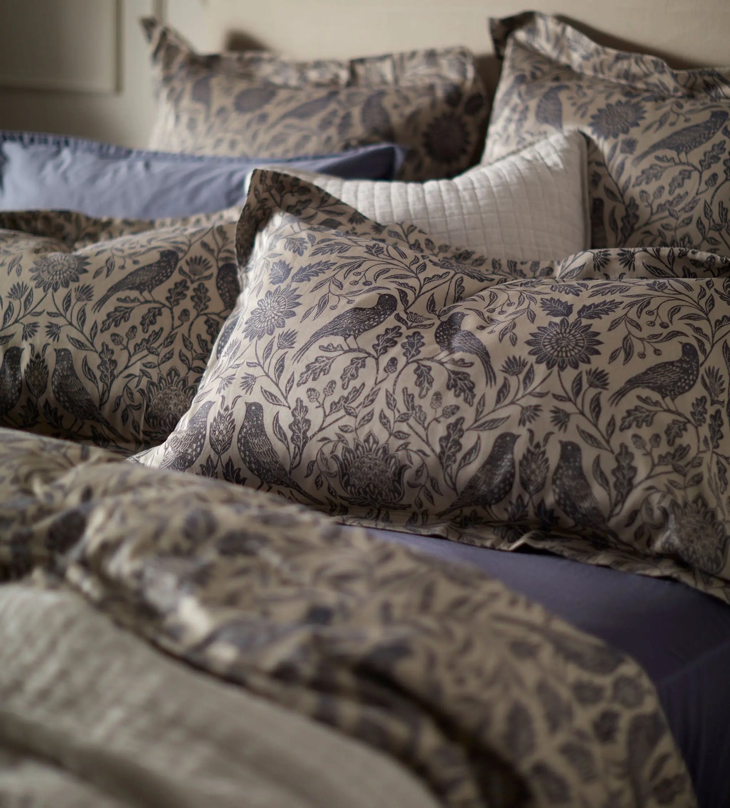 Birdie Jacquard 100% Cotton Duvet Cover The Secret Linen Store