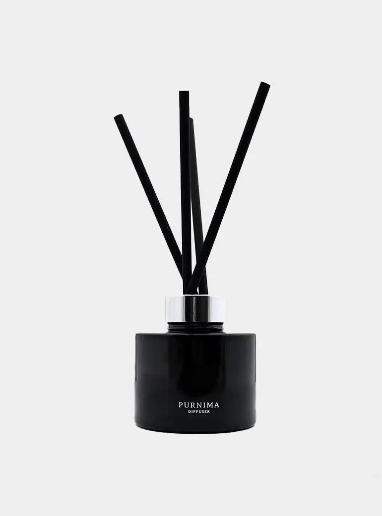 Black Glass Diffuser 165ml Purnima