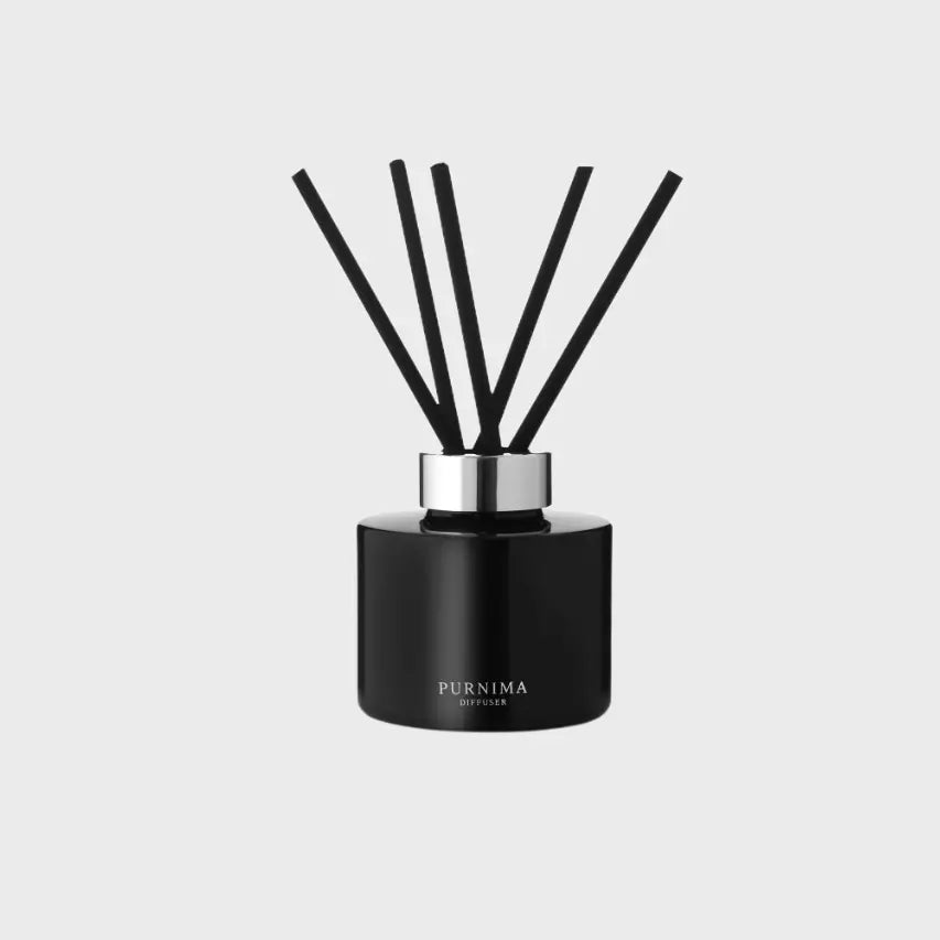 Black Glass Diffuser 165ml Purnima