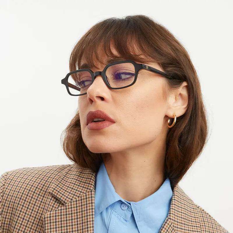 Black Noir Palermo Blue Light Glasses Barner