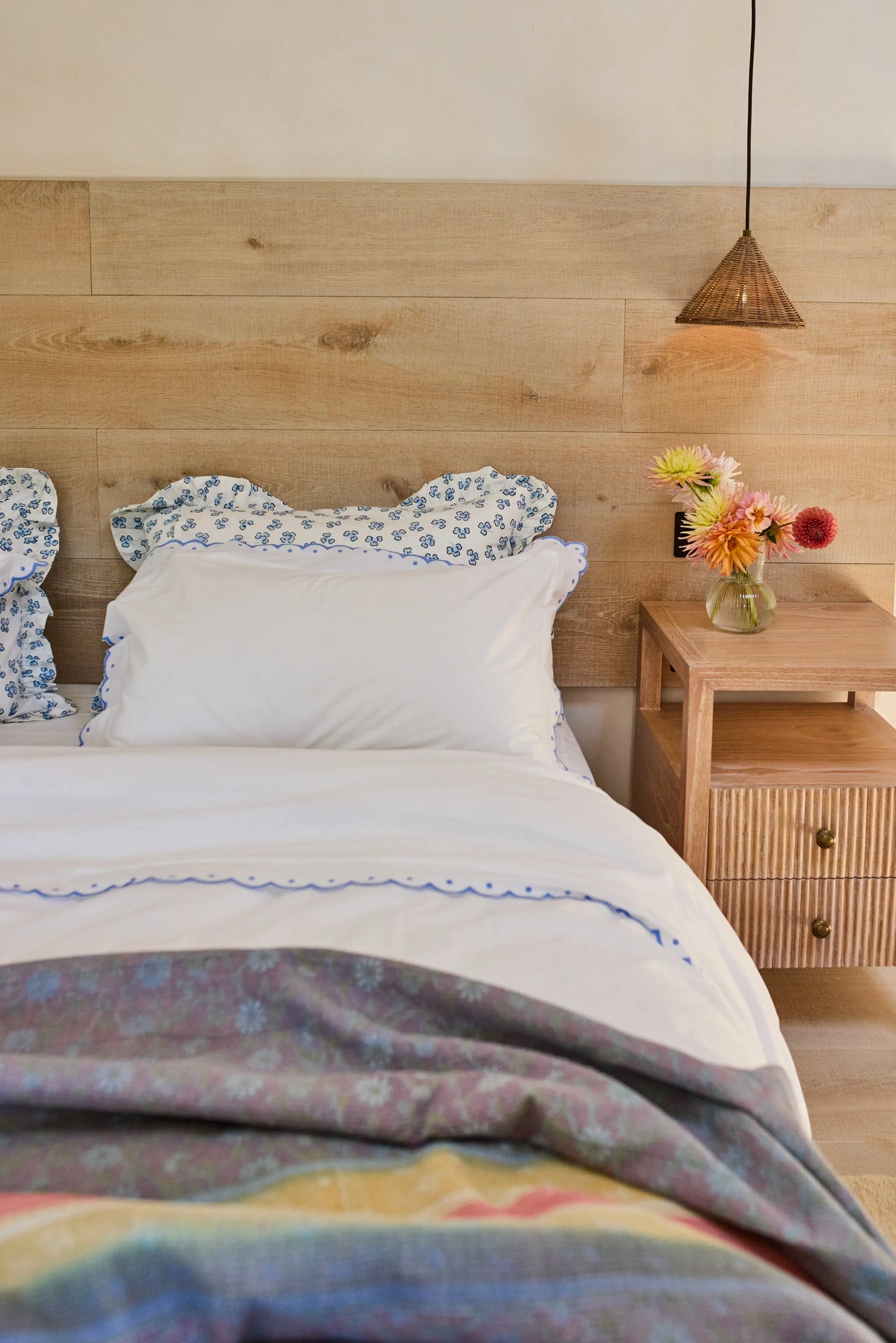 Blue Scallop Bedlinen Set Lulu and Nat