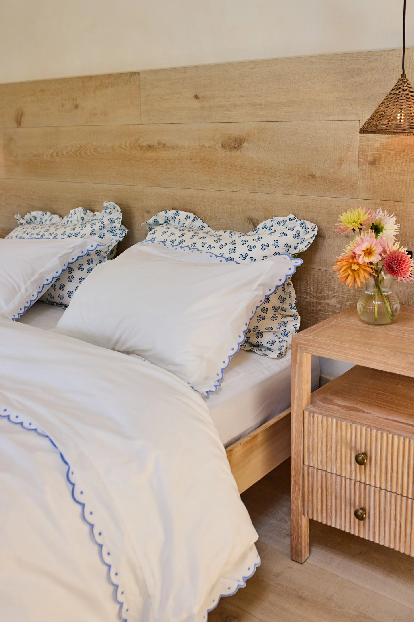 Blue Scallop Bedlinen Set Lulu and Nat