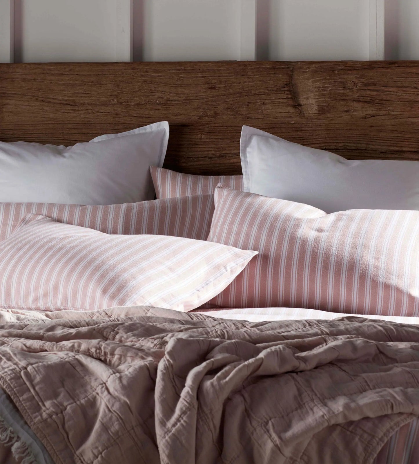Blush Pink Fred Brushed 100% Cotton Duvet Cover The Secret Linen Store
