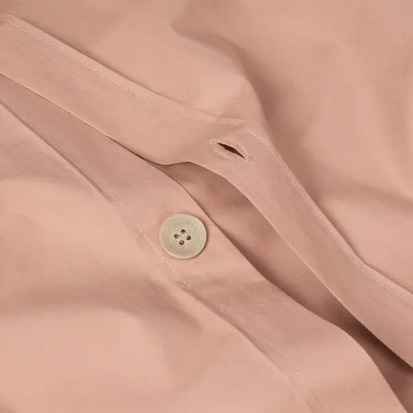 Blush Pink Washed Cotton Percale Duvet Cover Piglet