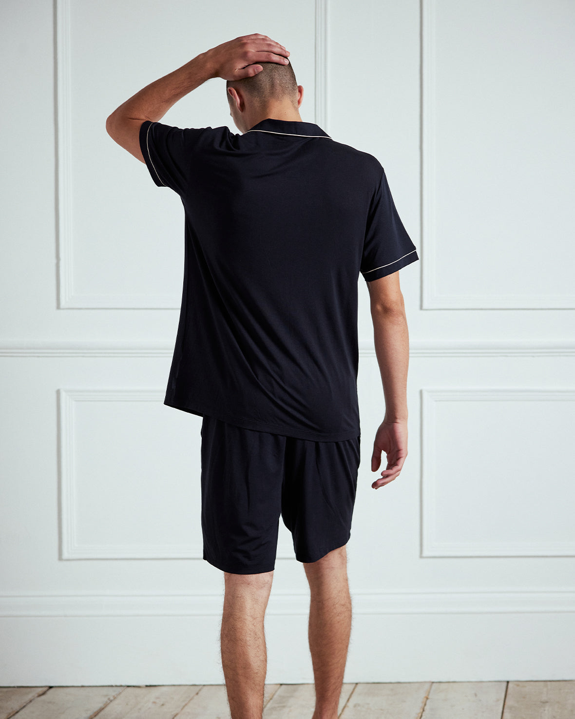 TENCEL™ Modal Short Button Up Pyjama Set - Navy Chelsea Peers