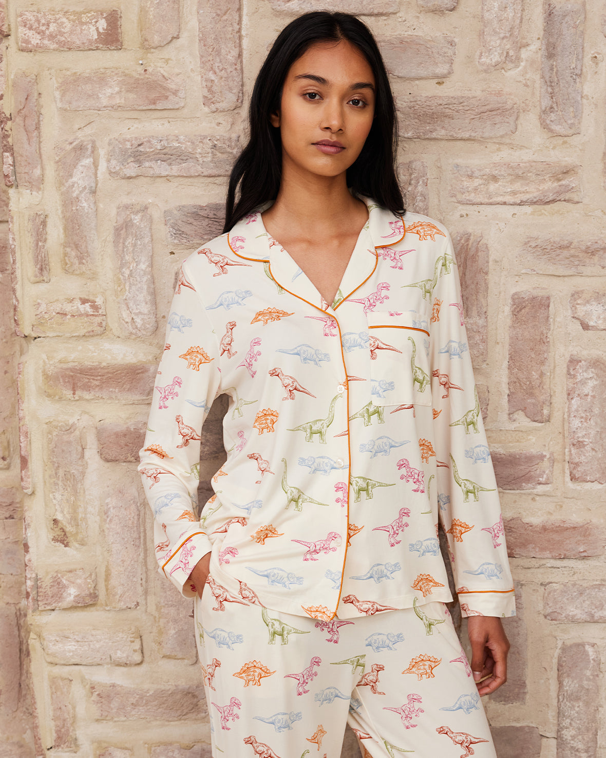 Tall Dinosaur Print Long Pyjama Set Chelsea Peers