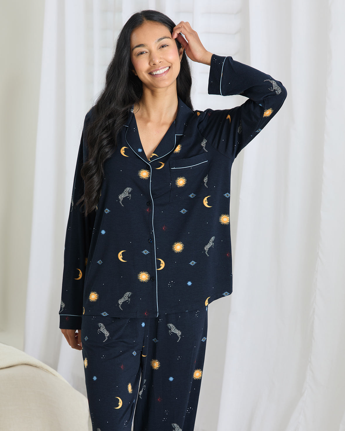 TENCEL™ Modal Celestial Zebra Long Pyjama Set Chelsea Peers