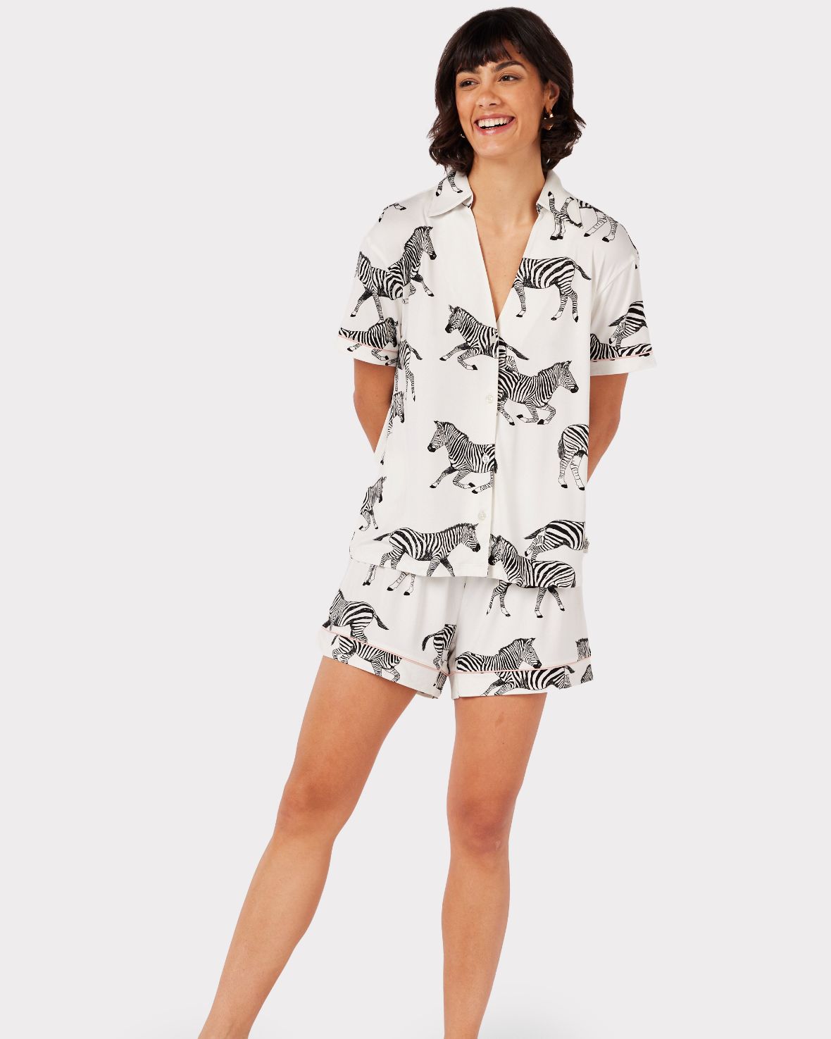 Zebra Print Short Pyjama Set Chelsea Peers