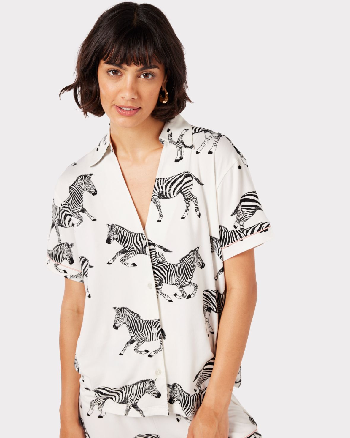 Zebra Print Short Pyjama Set Chelsea Peers