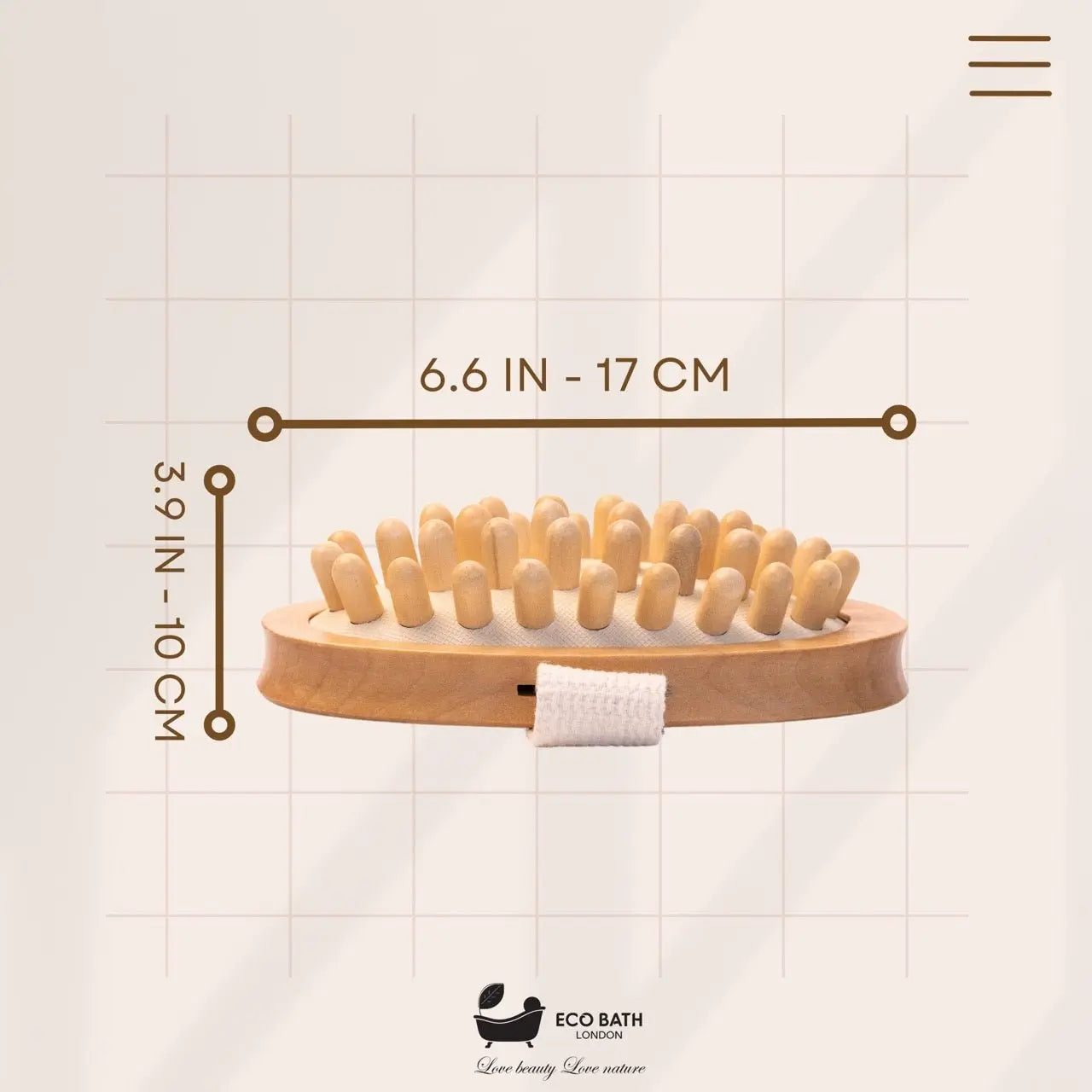 Cellulite Hand Brush - Effective Cellulite Remover and Massager for Smooth, Toned Skin Eco Bath London