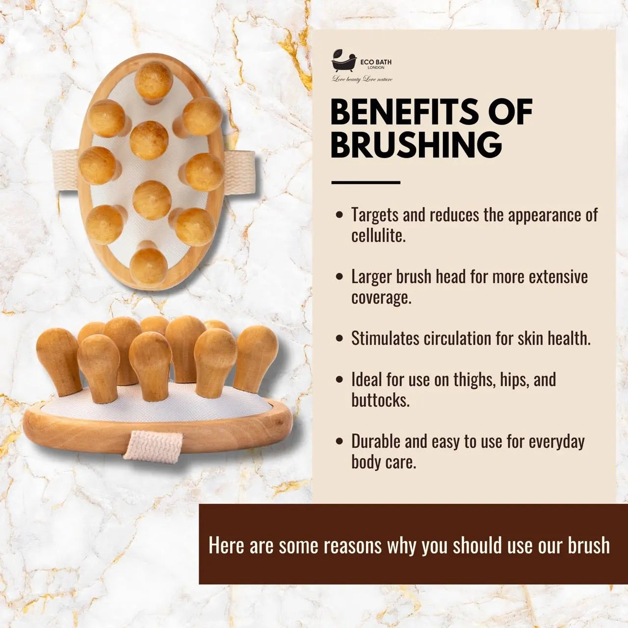 Cellulite Hand Brush Grand - Cellulite Treatment Brush Eco Bath London