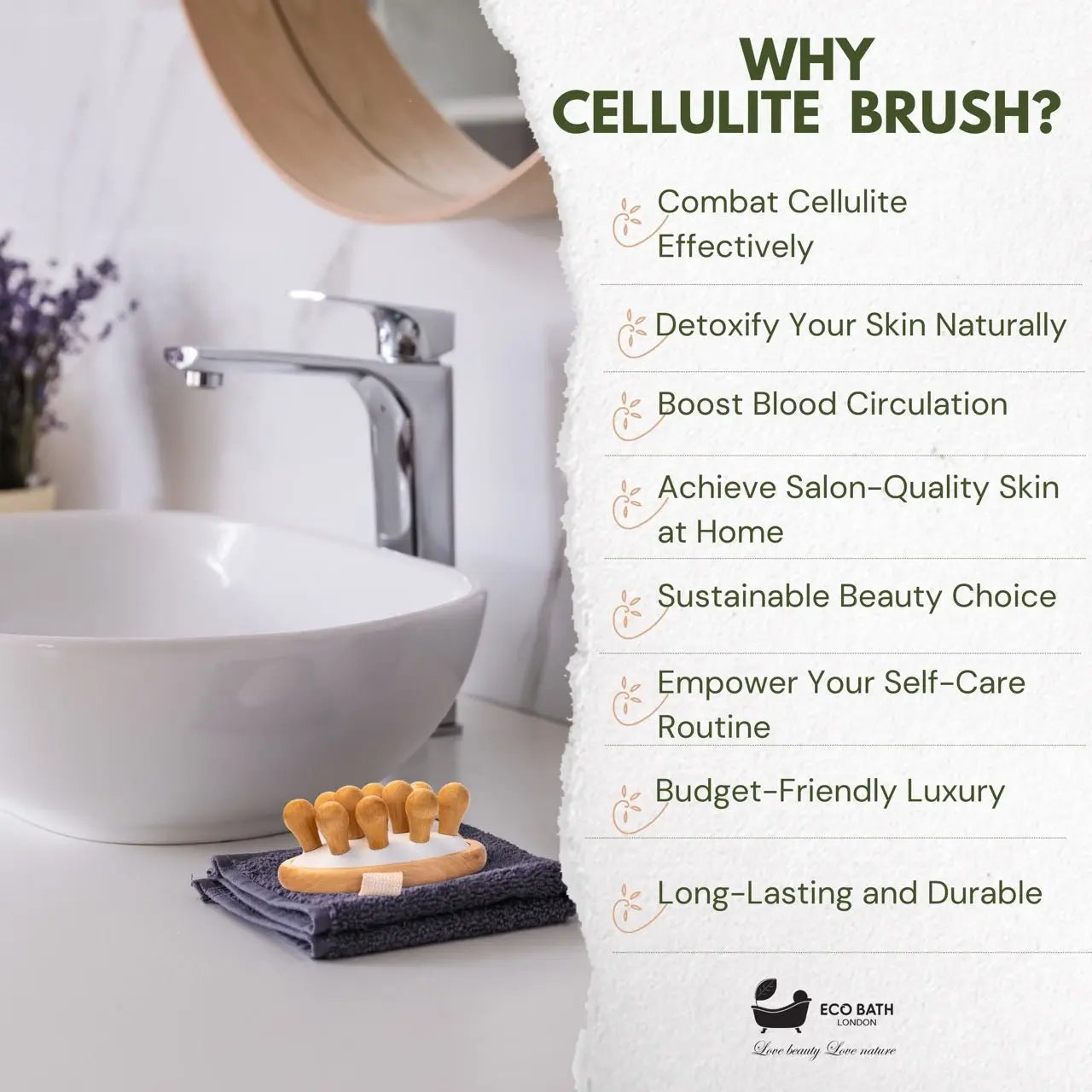 Cellulite Hand Brush Grand - Cellulite Treatment Brush Eco Bath London