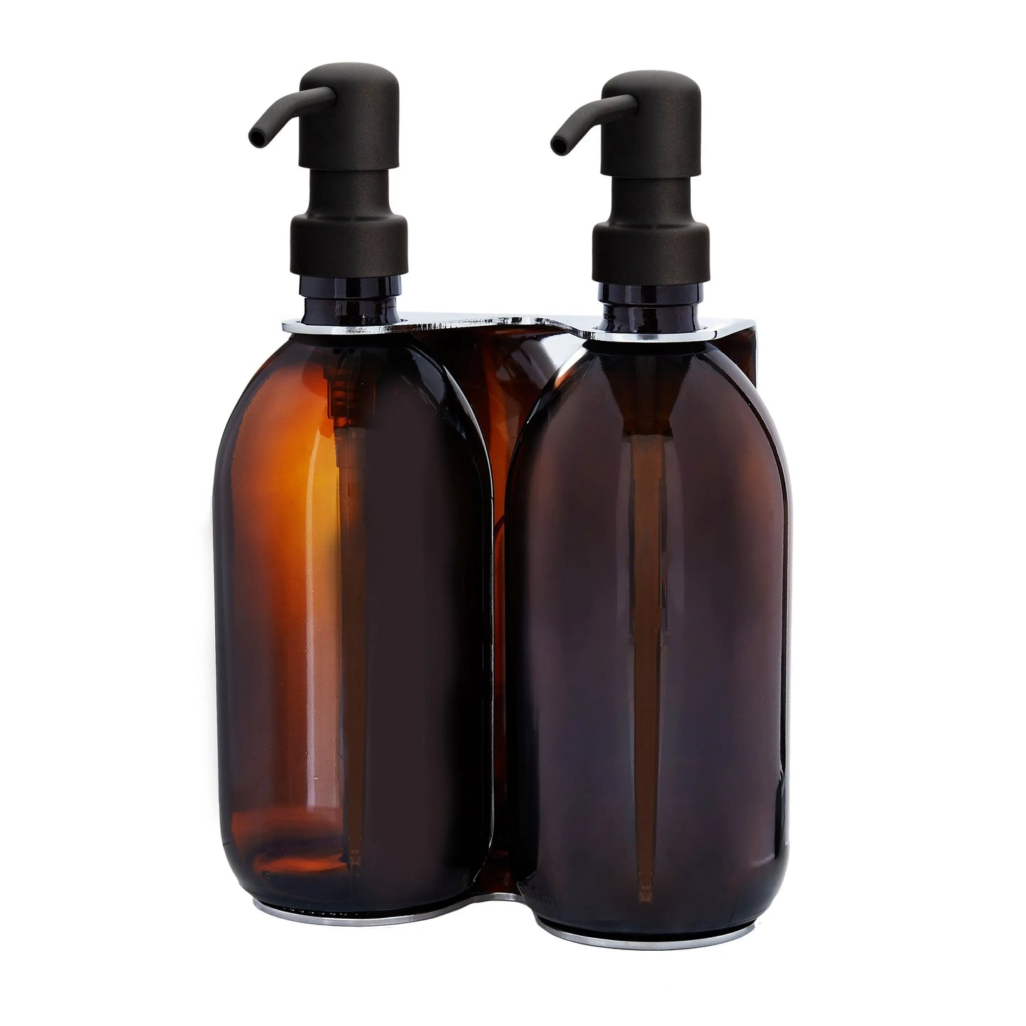 Chrome Double Wall Mounted Soap Dispenser Kuishi