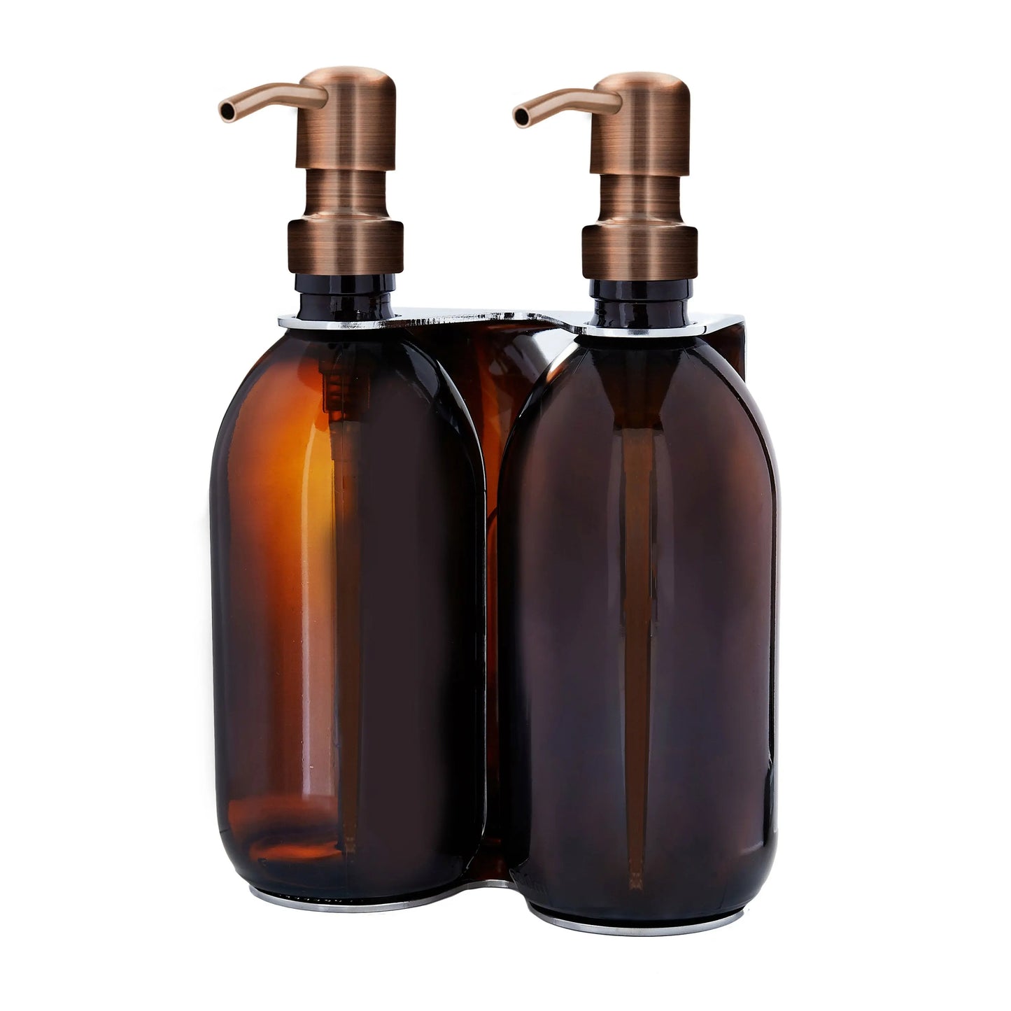 Chrome Double Wall Mounted Soap Dispenser Kuishi