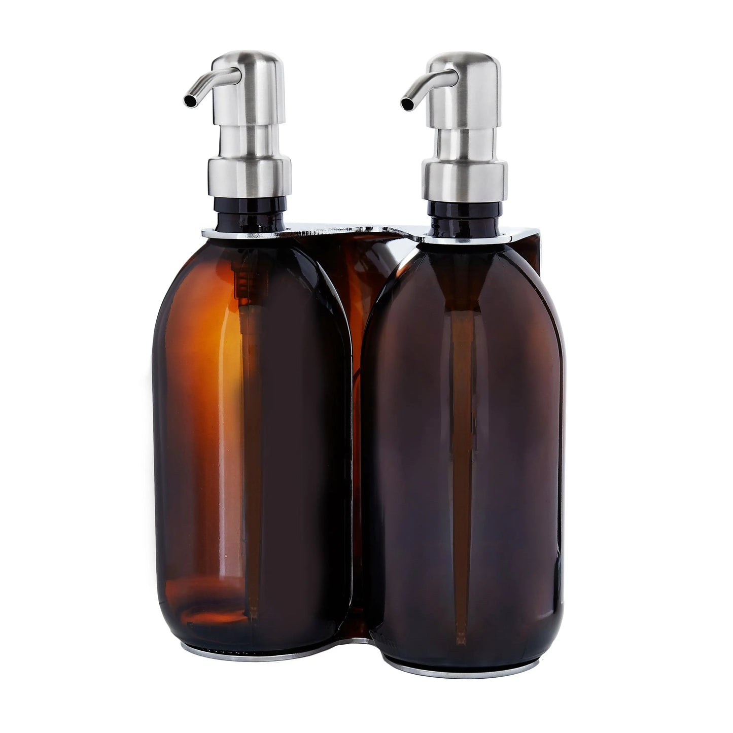 Chrome Double Wall Mounted Soap Dispenser Kuishi