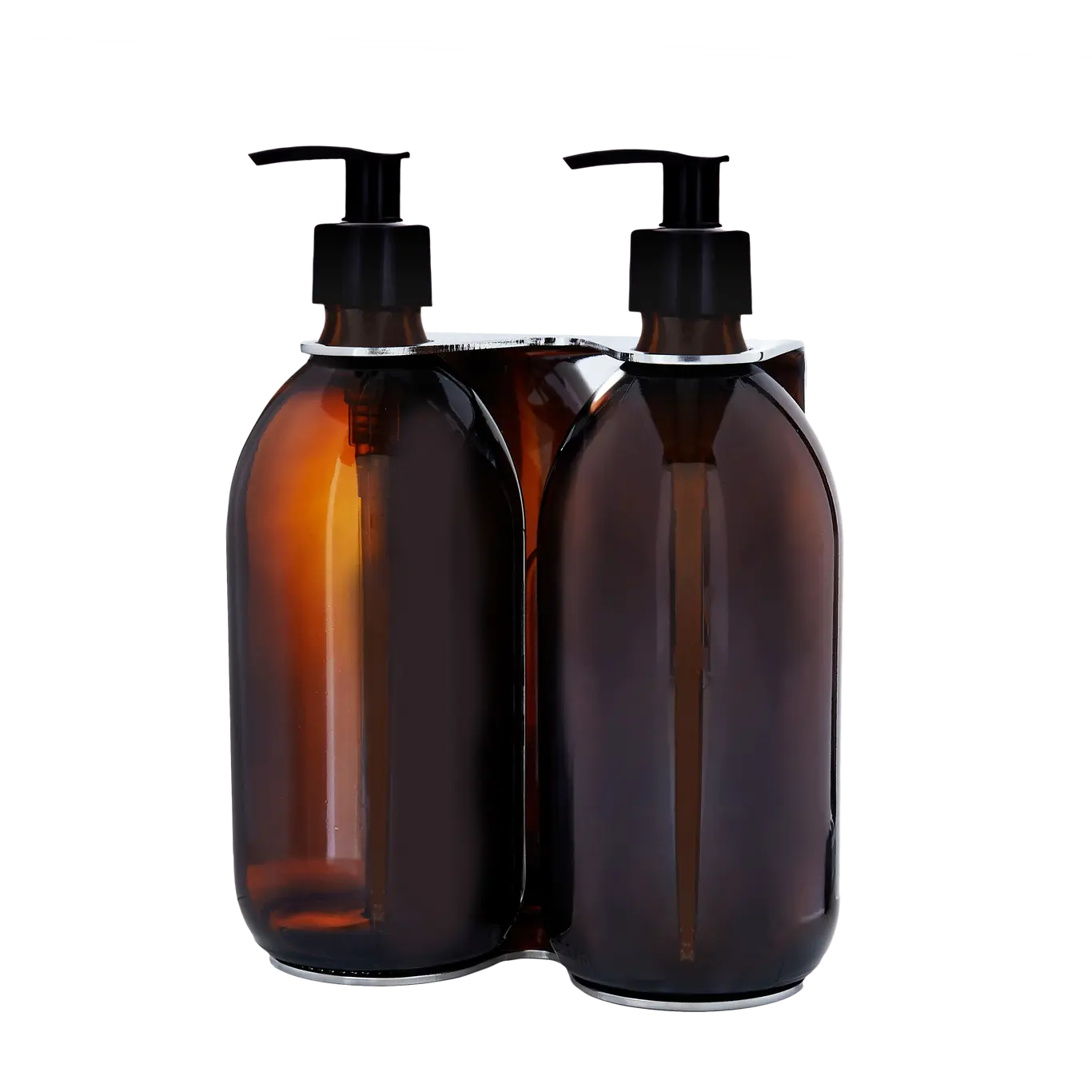 Chrome Double Wall Mounted Soap Dispenser Kuishi